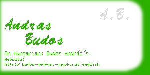 andras budos business card